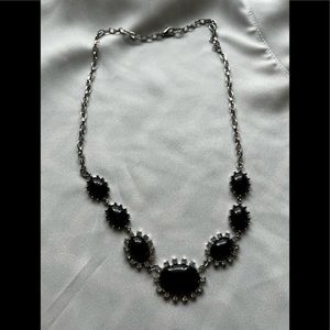 Black silver necklace